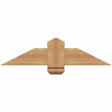 Ekena Millwork Eugene Smooth Timber Gable Bracket, Western Red Cedar, 36"W x 9"H x 3 1/2"D x 5 1/2"F, 6/12 Pitch GBW036X09X0406EUG00SWR